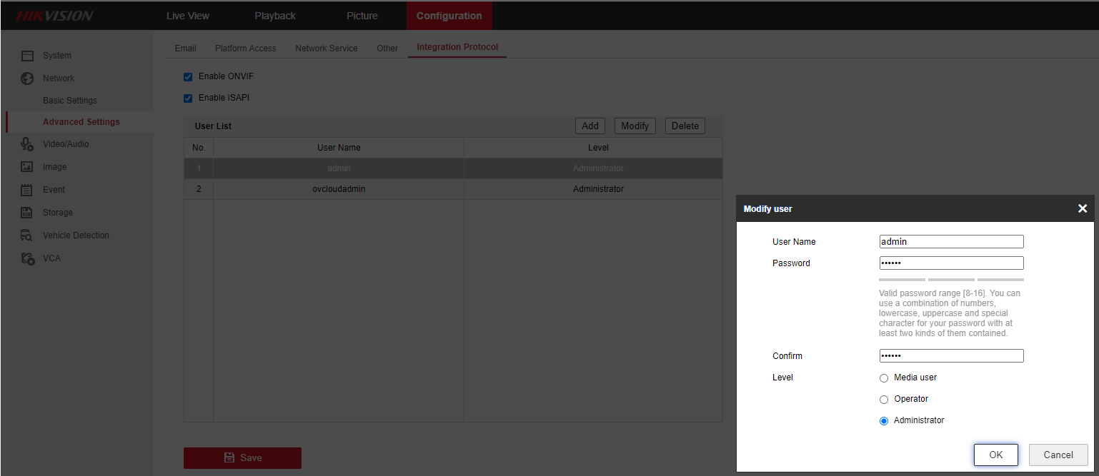 Default ip hot sale hikvision